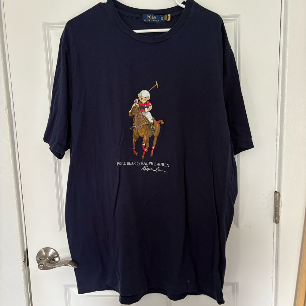 Ralph Lauren Navy Blue Polo Bear Tee